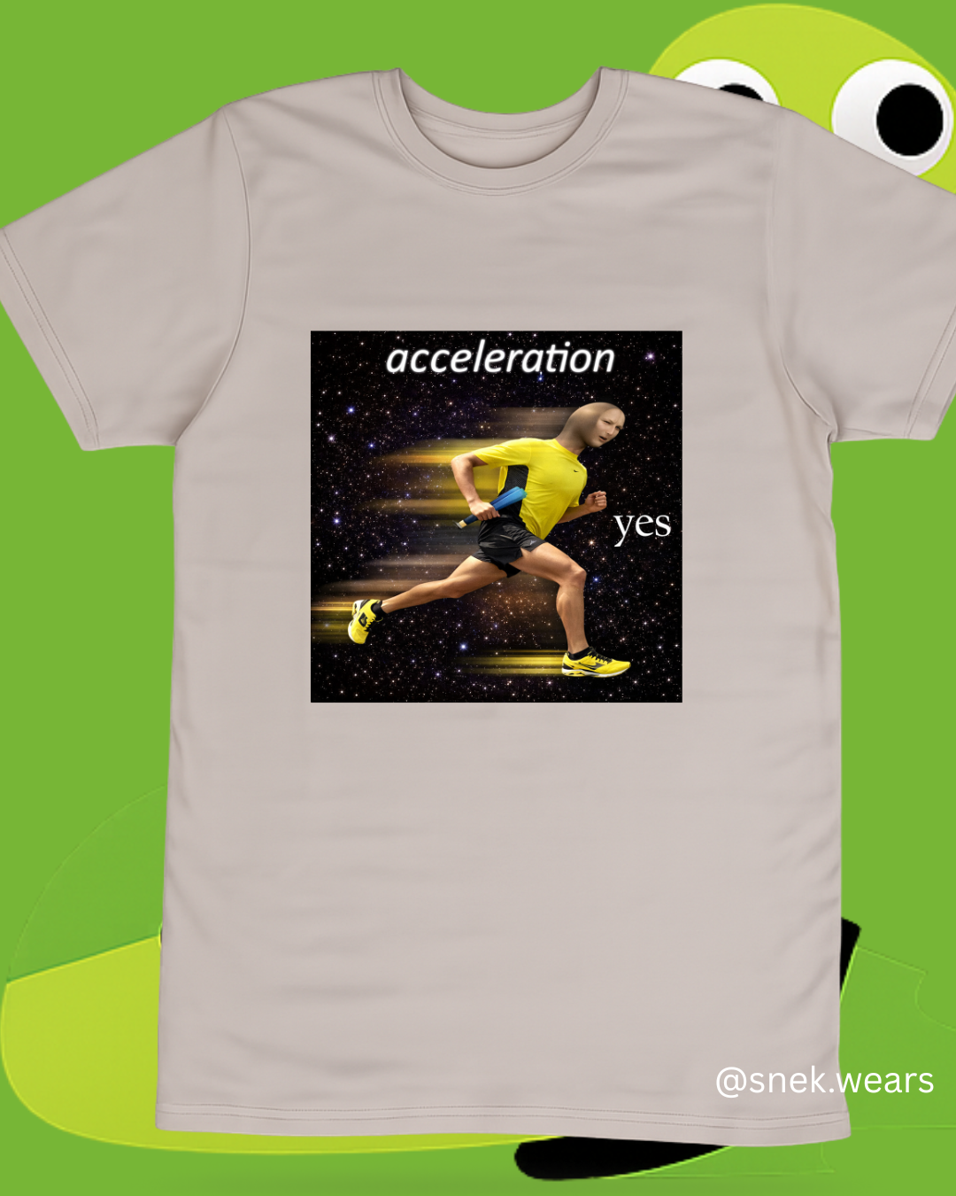acceleration yes Printed Tshirt