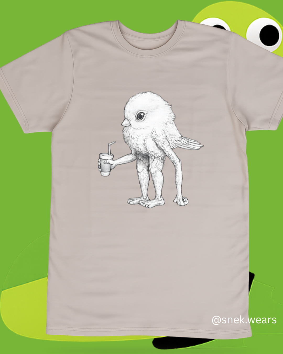 Bird with Legs Printed Tshirt