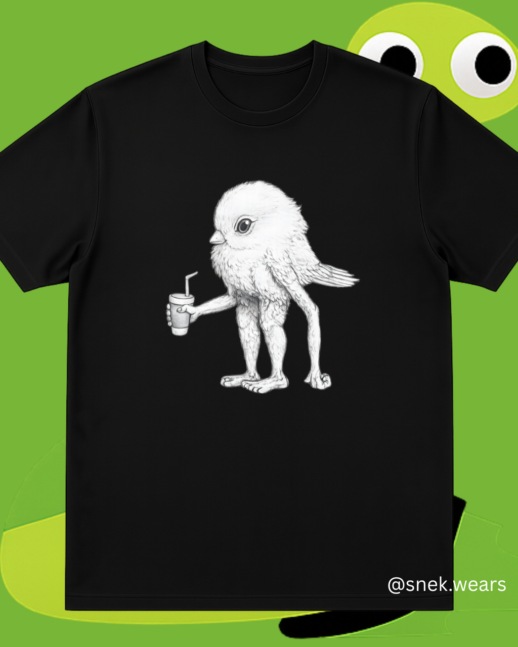 Bird with Legs Printed Tshirt