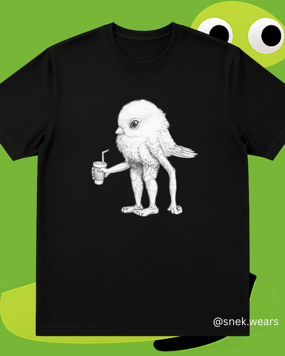 Bird with Legs Printed Tshirt