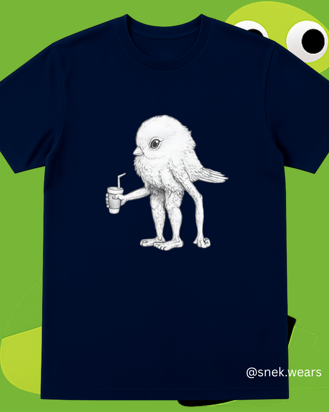 Bird with Legs Printed Tshirt