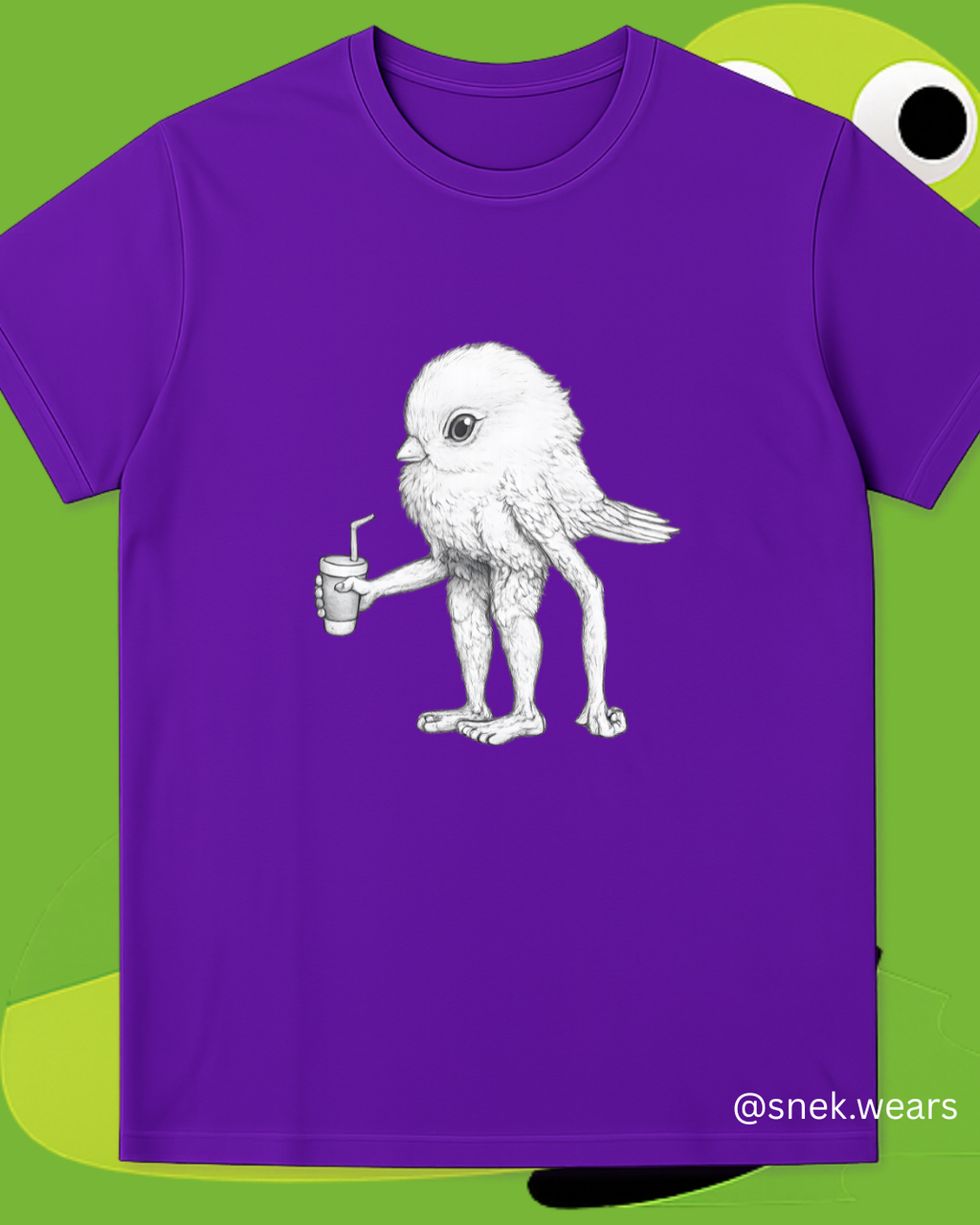 Bird with Legs Printed Tshirt