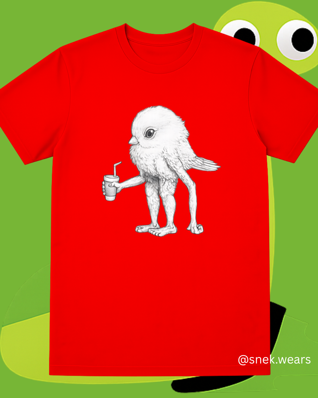 Bird with Legs Printed Tshirt