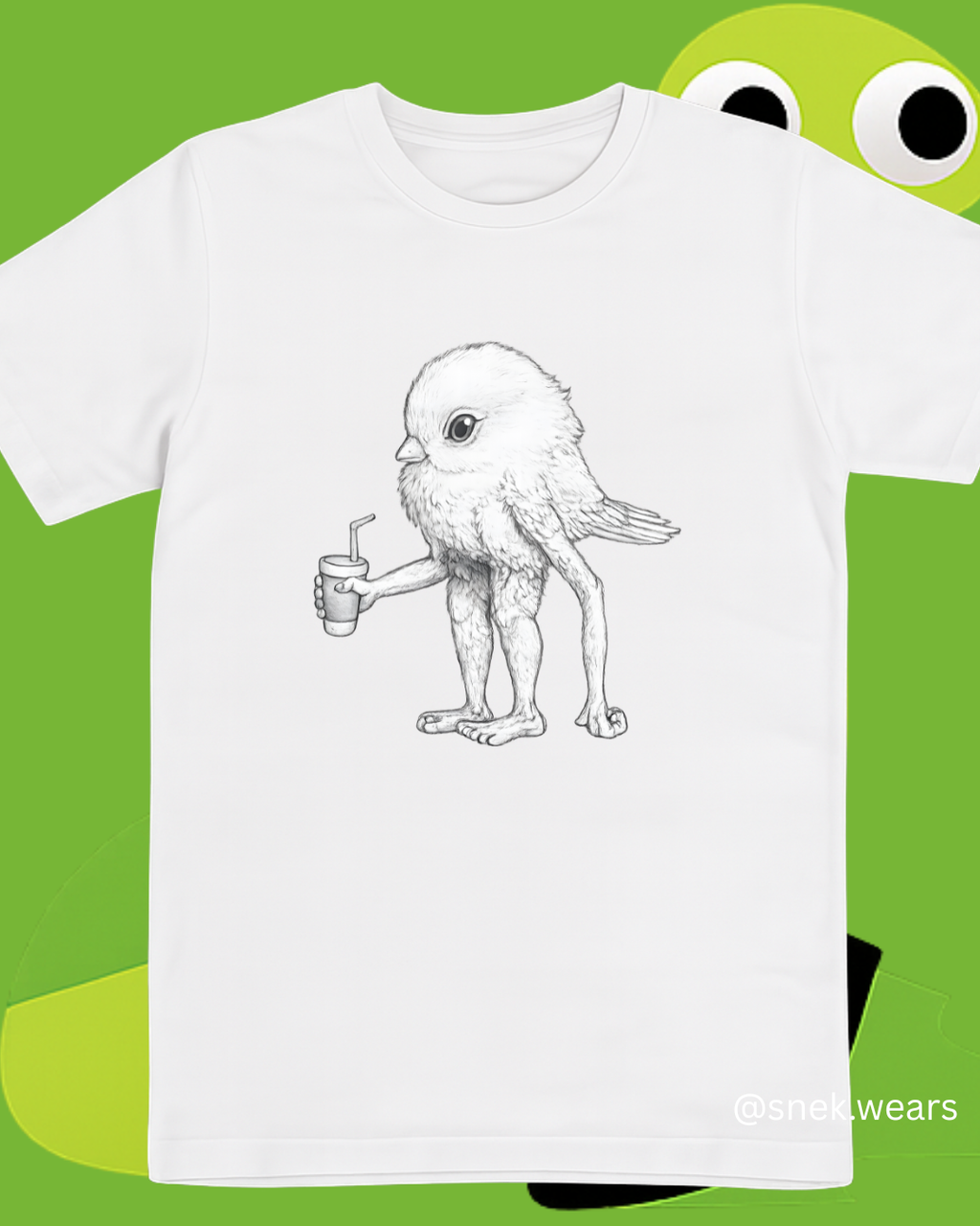Bird with Legs Printed Tshirt