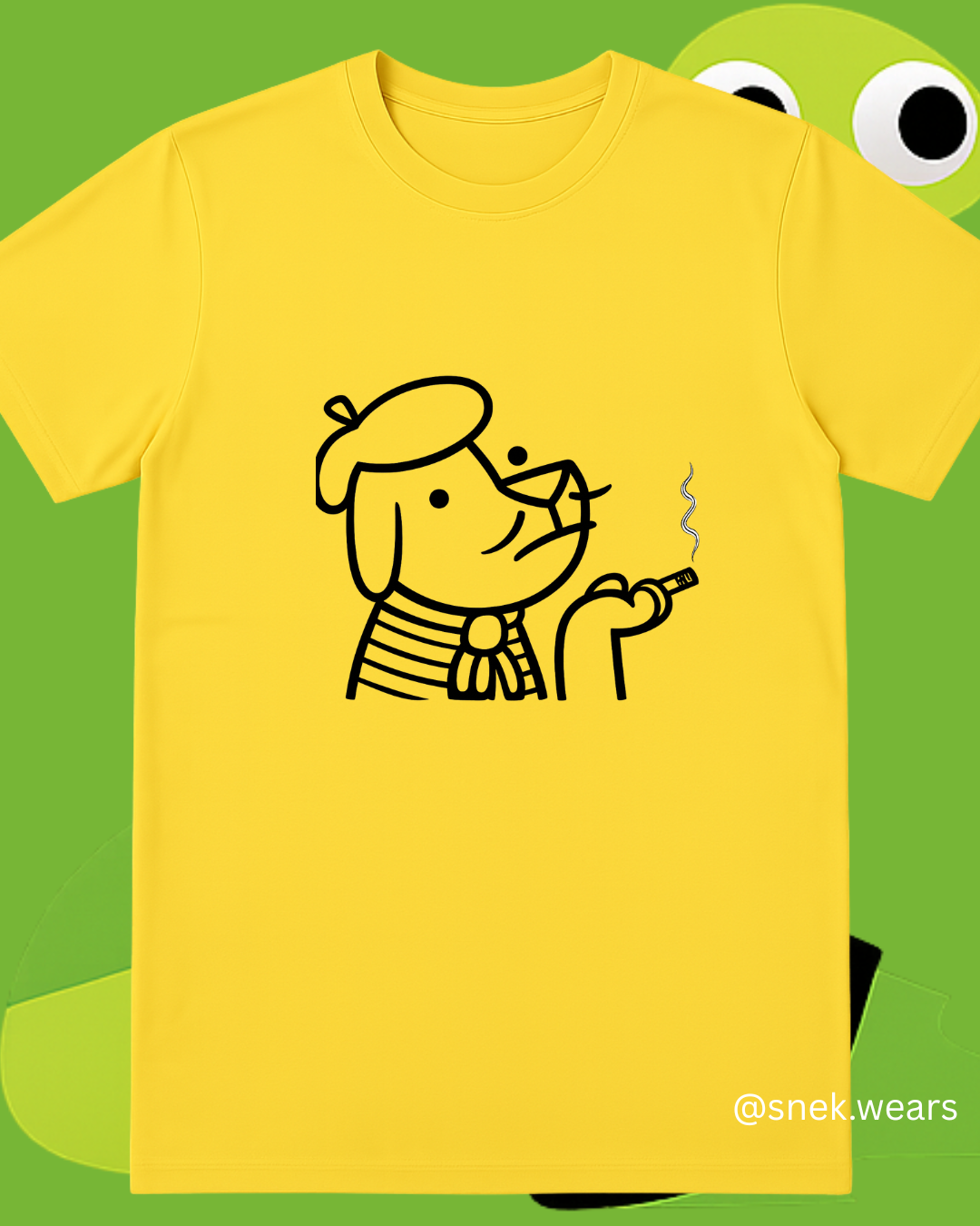 French Dog Printed Tshirt
