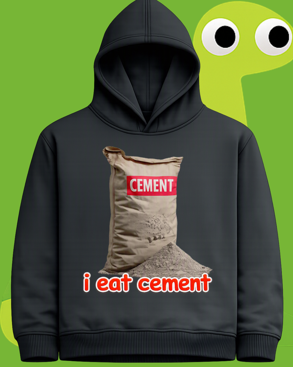 i eat cement | Pullover 360 GSM Heavyweight Cotton Fleece Hoodie