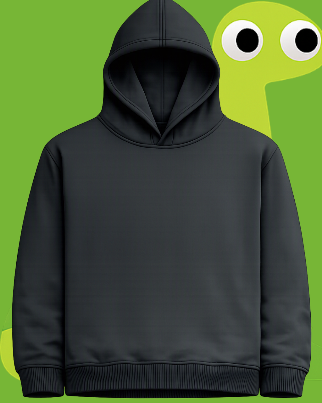Heavyweight 360 GSM Drop Shoulder Fleece Pullover Hoodie – Black