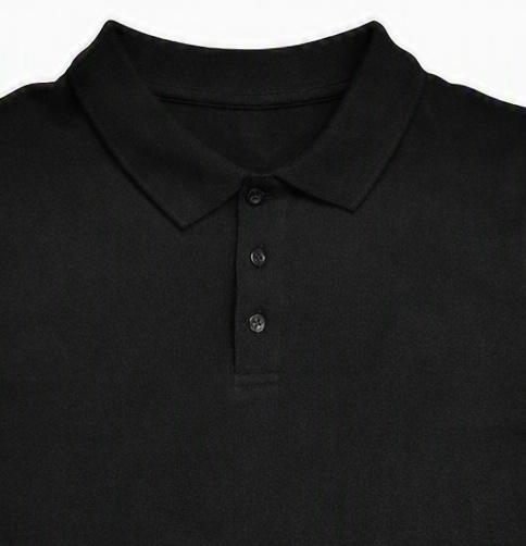Black 100% Cotton Pique Polo Shirt – 180 GSM