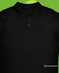 Black 100% Cotton Pique Polo Shirt – 180 GSM