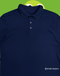 Navy Blue 100% Cotton Pique Polo Shirt – 180 GSM