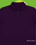 Purple 100% Cotton Jersey Polo Shirt 180 GSM | Snek Wears